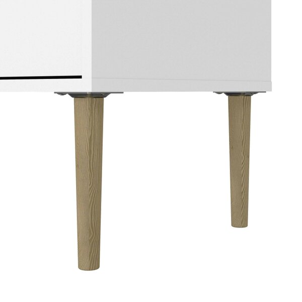 Wyld Haus Nagoya White Media TV Unit 2 Doors 1 Drawer 1 Shelf