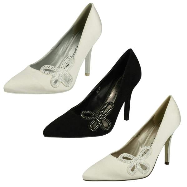 Anne Michelle Ladies Anne Michelle Court Shoes with Diamante Detail