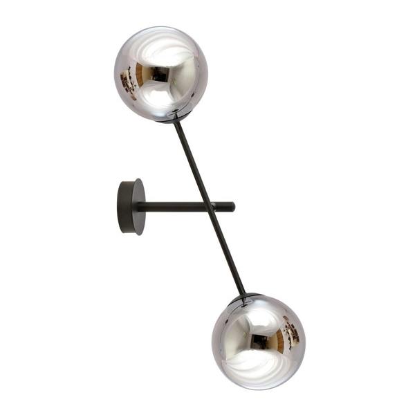 Emibig LINEAR Wall lamp 2 x E14 Black with Graphite Shade