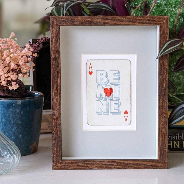 Hands & Hearts Be mine playing card print