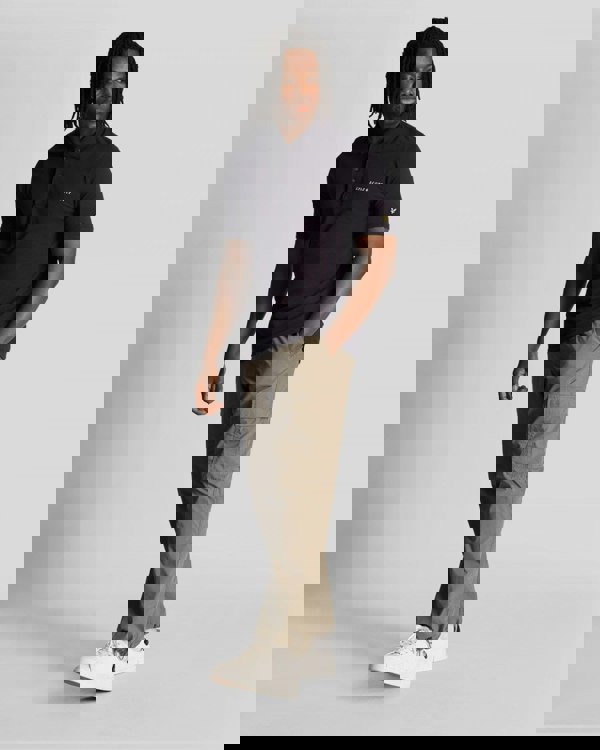 Lyle & Scott Embroidered Mens Polo Shirt - Z271 Dark Navy