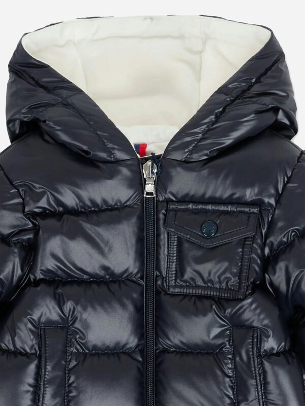 Moncler Enfant Baby Boys Down Padded Mesles Jacket in Navy