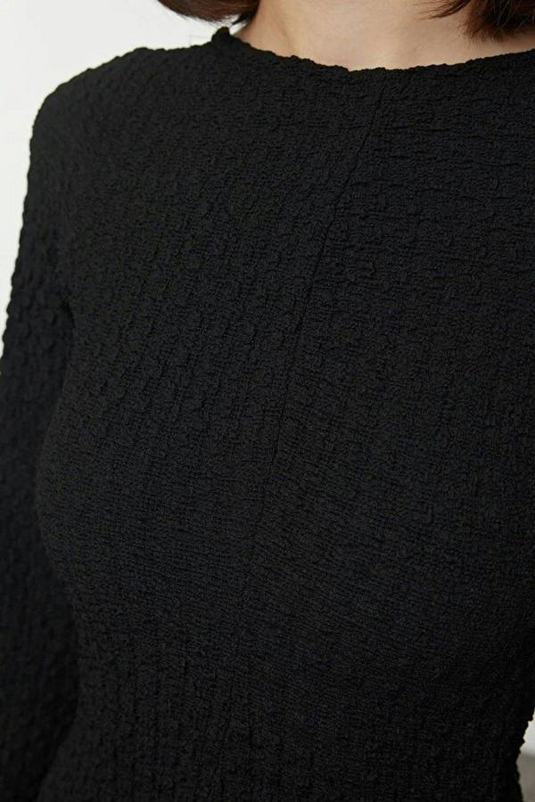 WOVCOR Textured Maxi Knit Dress