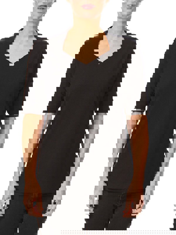 PennyPlain High Back Sweetheart Neck Top - Black