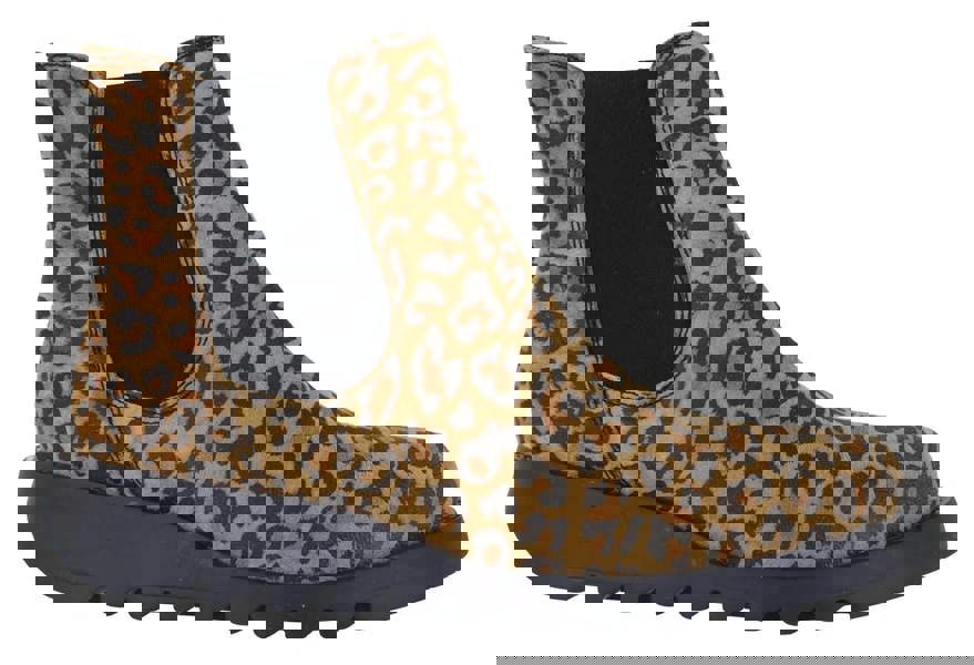 Fly London Salv Womens Wedged Heeled Chelsea Leather Ankle Boots