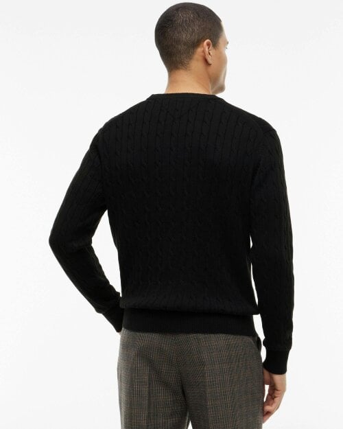 Tommy Hilfiger Classic Cable Mens Crew Jumper - Black