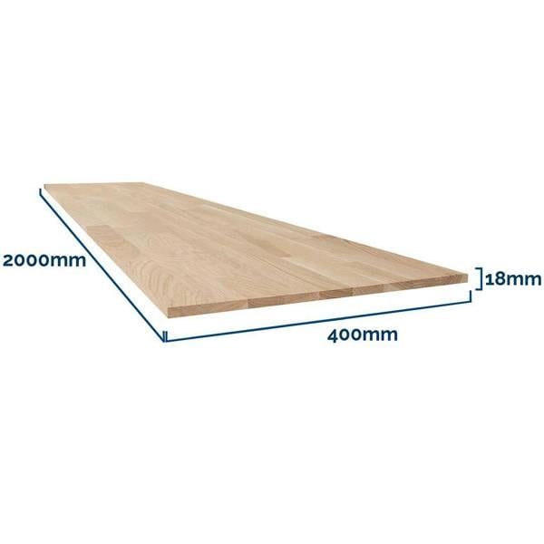 Snowdon Timber Oak Furniture Board (T) 18mm (W) 400mm (L) 2000mm
