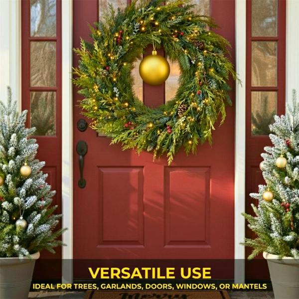 20cm and 25cm Matte Dark Gold Christmas Bauble Set for Elegant Home and Tree Display image 4