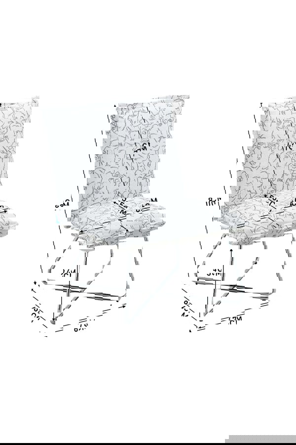 Living and Home Modern Linen Accent Chair with Metal Leg