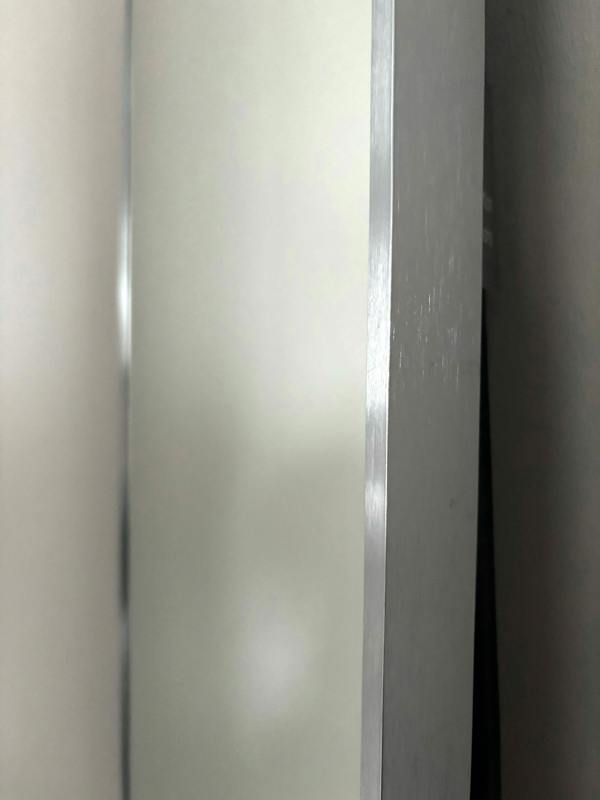 Downton Interiors Stunning Silver Arched Metal Frame Wall or Floor Standing Dressing Mirror 145cm x 45cm - Soho Collection