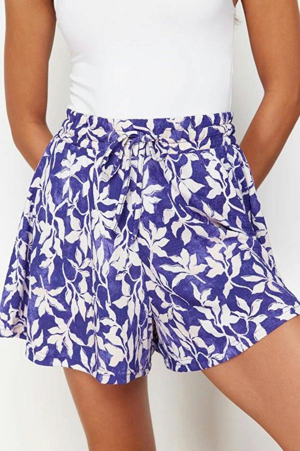 Regular Fit Normal Waist Textured Knit Shorts