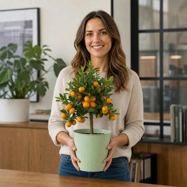 5L Calamondin Tree – Indoor & Outdoor Citrus in Decorative Pot Plants By Post