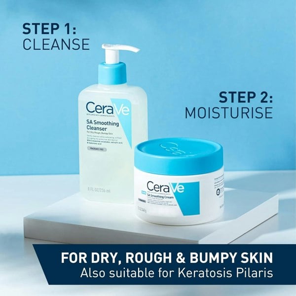 CeraVe SA Smoothing Moisturiser with 3 Essential Ceramides for Dry, Rough & Bumpy Skin - 340g