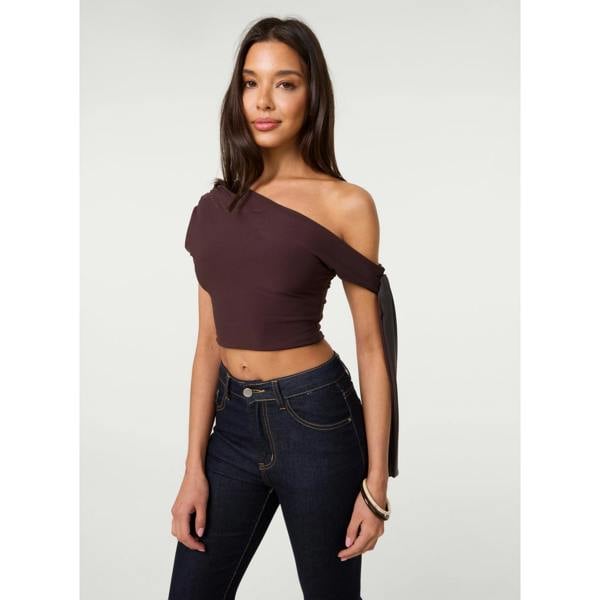 Pink Vanilla Soft Cotton Asymmetric Tie Sleeve Top