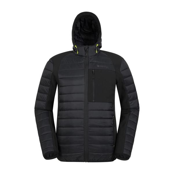 Mountain Warehouse Mens Turbine II Softshell Padded Jacket - Jet Black - 