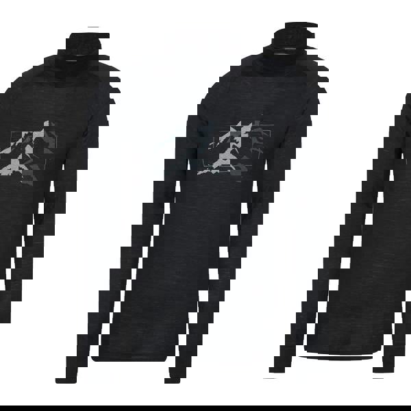 Mountain Warehouse Unisex Adult Quest Merino Wool Long-Sleeved Thermal Top - Black