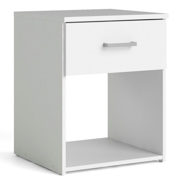 Wyld Haus Munich White Wooden Bedside Table 1 Drawer