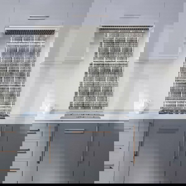 Warren Reed - Designer Monochrome Textured Checked Pattern Kitchen Splashback