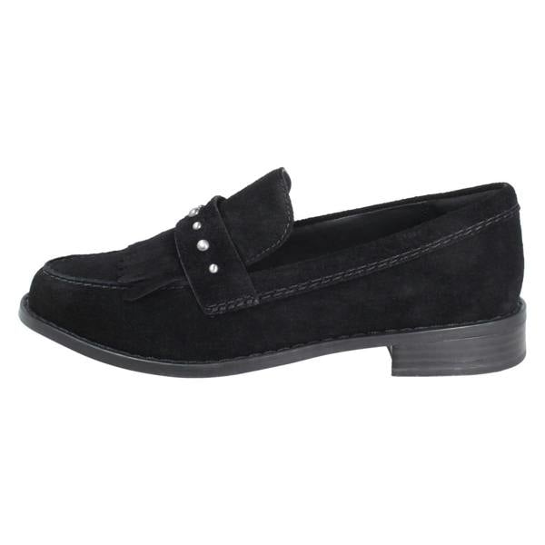 Clarks Ladies Clarks Suede Stud Detailed Loafers Hana Loafer