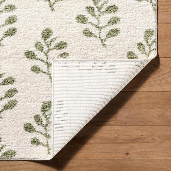 Livabliss Tivoli-Washable Cream Green Modern High Pile Rug