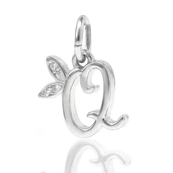 Say It With Winged Initial Charm - Sterling Silver
