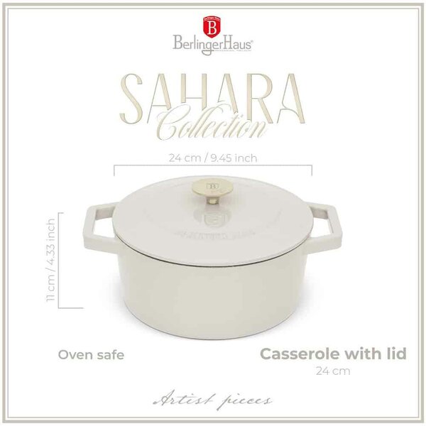 Berlinger Haus Casserole, 24 cm, Cast Iron Berlinger Haus BH6528