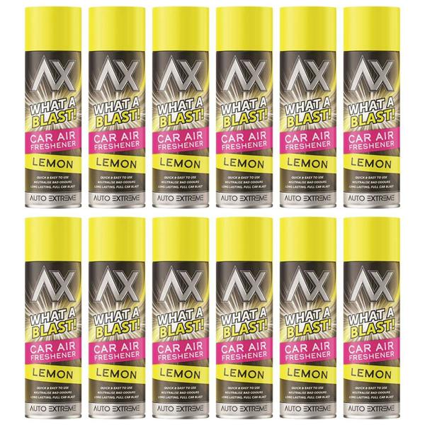 Auto Extreme 12X - What A Blast! Lemon Car Air Freshener Spray 500ml