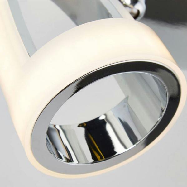 Pagazzi Lighting Baird 4 Light Polished Chrome & White LED Ceiling Spotlight Bar