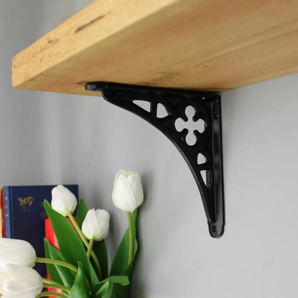 Oakcrafts - Victorian Gothic Shelf Brackets - Pair of Brackets 155mm x 155mm