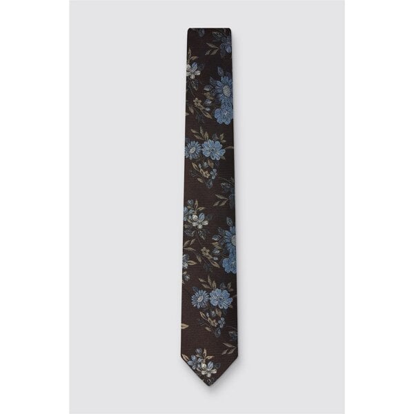 Ted Baker Brown Rustic Floral Tie