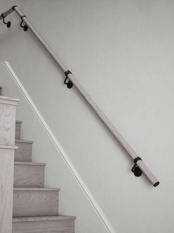 Handrails Direct Pattingham Grey Wood Quarter Landing Handrail