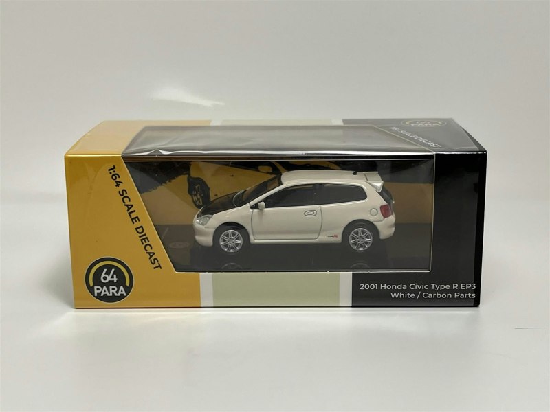 Paragon Honda Civic 2001 Type R EP3 White LHD 1:64 Scale Paragon 55347