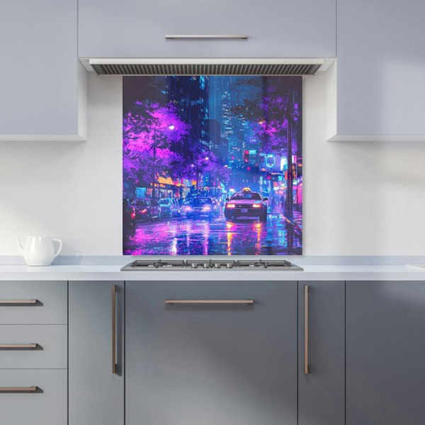 Warren Reed Digital Art Urban City Streets Glass Kitchen Splashback - 00036