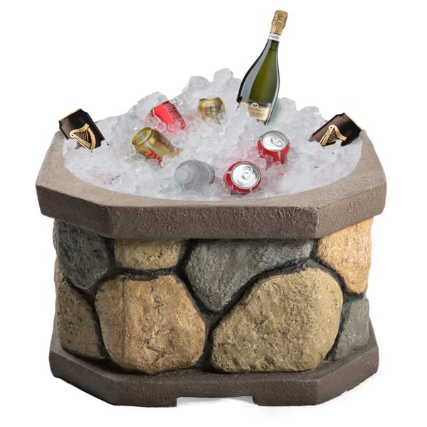 Centurion Supports Fireology BOGOTA Bold Garden and Patio Multi-function Heater, Fire Pit, Brazier and Barbecue with Eco-Stone Rock Finish and Cover