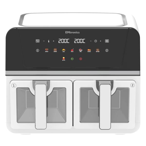 EMtronics Dual Air Fryer 9 Litre - Various Colours