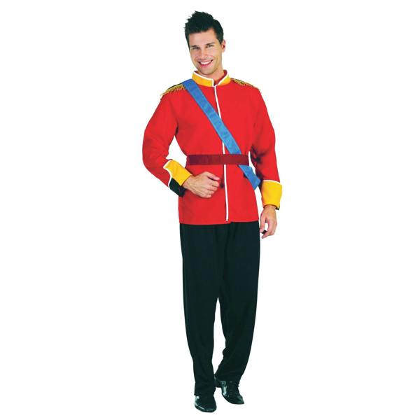 Bristol Novelty Mens Royal Prince Costume - Red/Blue/Gold - 