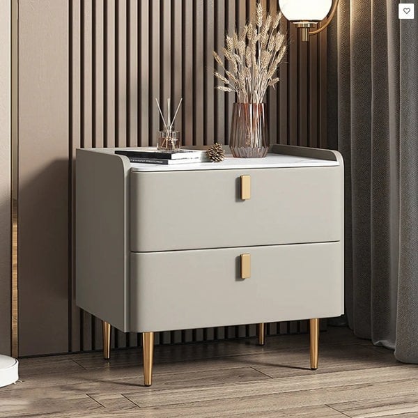 Cunha Bedside Table-Ritconcept-Light Grey-45cm-Rit Concept