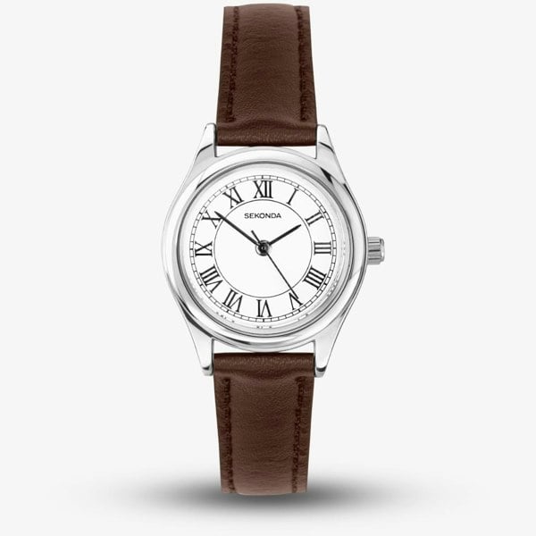 Sekonda Ladies Evans Brown Leather Strap Watch 40685