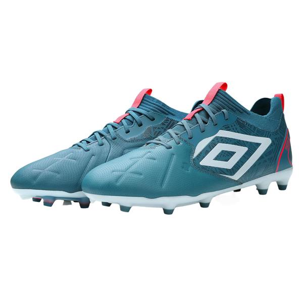 Umbro Mens Tocco 2 Pro Leather Firm Ground Boots - Blue Coral/Plein Air/Geranium - 