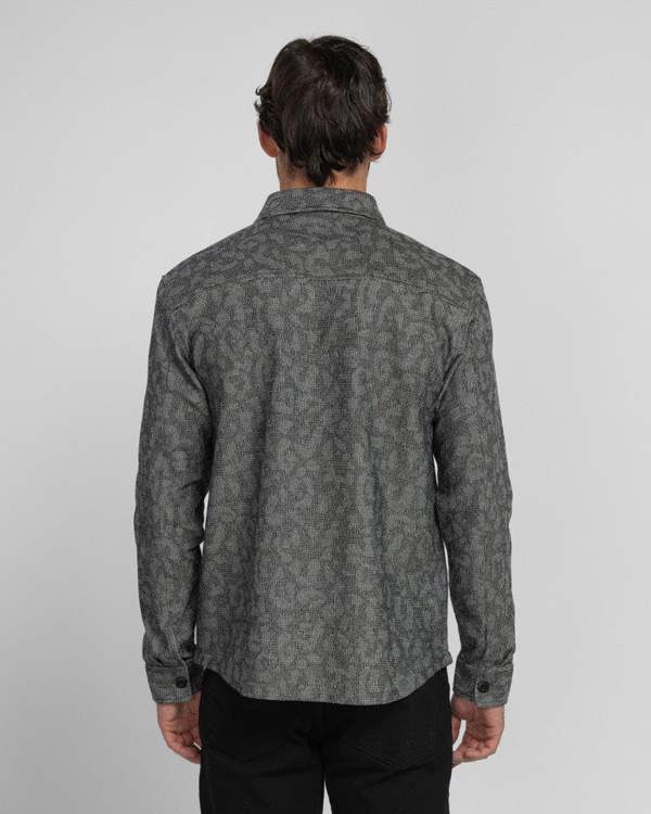 Steel & Jelly Nantwich - Leopard Jacquard Long Sleeve Shirt