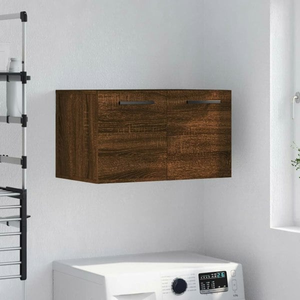 Berkfield Wall Cabinet Brown Oak 60x36.5x35 cm Engineered Wood
