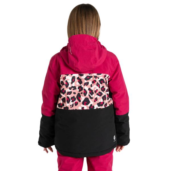 Dare 2B Childrens/Kids Traverse II Cheetah Print Ski Jacket - Berry Pink/Dusty Rose - 