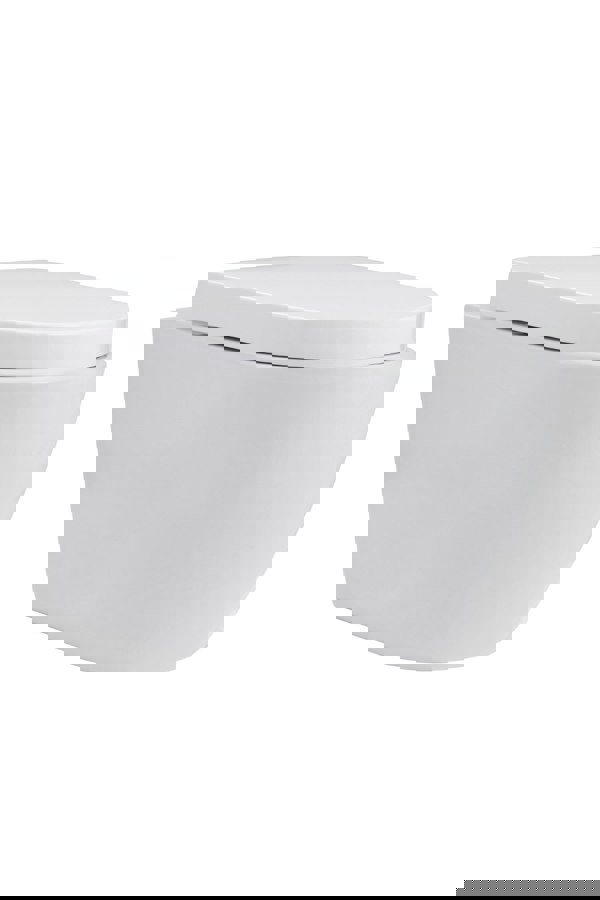 Living and Home Ceramic Wall-Mounted Elongated Flush Toilet