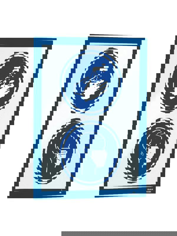 Durable DURAFRAME Self Adhesive Magnetic Signage Frame | 10 Pack | A4 Blue