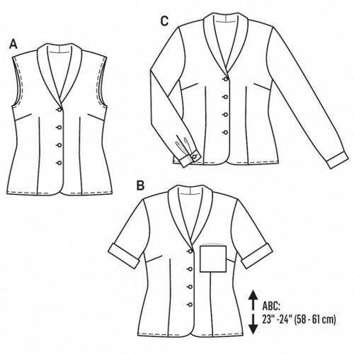 Burda Sewing Pattern 6533 Shirts and Tops For Women, 8 to 20 - Easy