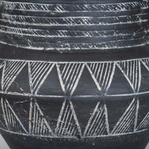Etched Collection Pot With Handle