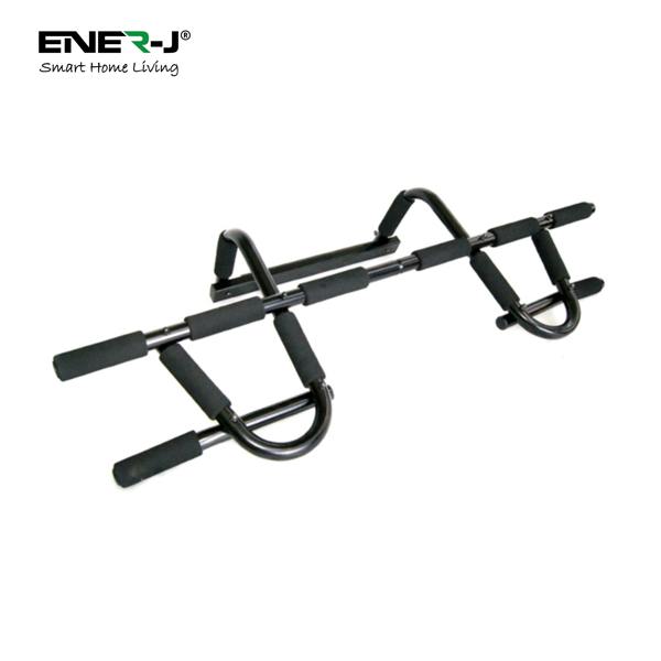 ENER-J Heavy Duty Pull Up Bar for Doorway, Multi Grip Chin Up Bar, Upper Body Fitness Bar for Home Gym Door Frames