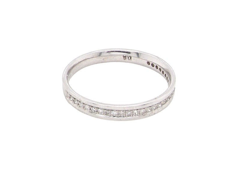 Vintage Tom A white gold half hoop diamond eternity ring