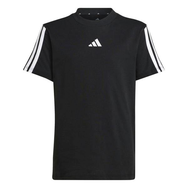 Adidas Childrens/Kids Essentials 3 Stripes T-Shirt - Black/White - 