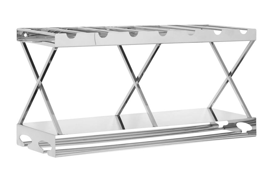 Novo 2 Tier 7 Bottle Silver Wine Rack